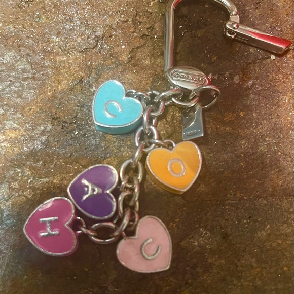 Coach hearts key ring/key chain - Picture 1 of 2